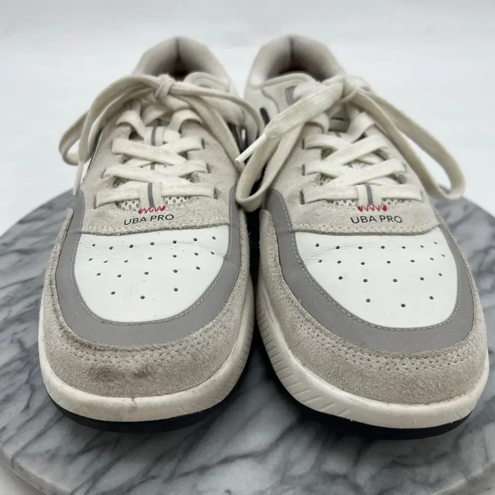 Cariuma Mens 10 Skateboarding Shoes White Suede & Nylon Uba Pro Sneakers Lace Up
